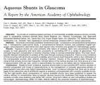 Aqueous shunts in glaucoma
